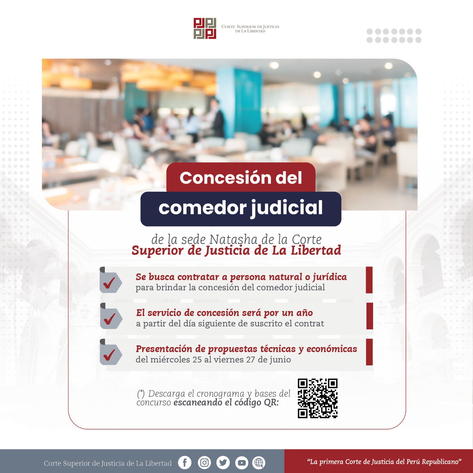 CONSECION DE COMEDOR CORTE DE JUSTICIA DE LA LIBERTAD